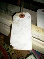 Image # 40858: Dolly Parton Early Production Handwritten Wiring Harness Tag 
(Serial number EDP 1003.)