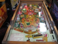 Image # 61277: Ace High Illuminated Playfield 
(The game designer has autographed the instruction/score card.)