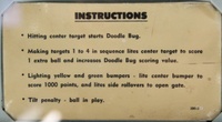 Image # 48553: Doodle Bug Early Production Instruction Card 
(Serial number 65420.)