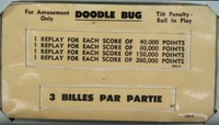 Image # 48554: Doodle Bug Early Production Score Card 
(Serial number 65420.)