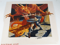 Image # 82965: Dungeons & Dragons Original Backglass Art Proof 
(Artist is Larry Elmore.Art proof on photo paper.Dimensions are approximately 22 inches by 26 inches.)
