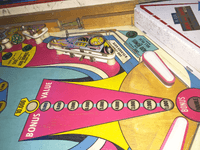 Image # 81520: Duotron Sample Game - Playfield - Detail 
(Serial number 01012 S.)