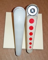 Image # 67932: Dyn O' Mite Flipper Design Comparison 
(The flipper used for this game is on the right. The manufacturer used a different style on their later games, shown here on the left.)