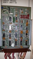 Image # 68582: Dyn O' Mite Credit Board 
(The white wire jumpers are for credit adjustment.)
