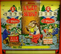 Image # 39573: Eager Beaver Backglass 
(The cabinet in this image has been repainted.)
