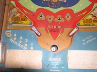 Image # 23685: Easy Aces Sample Lower Playfield 
(This is an Early Production game with serial number '008325 S'. The 'S' denotes 'Sample'.)