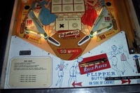 Image # 15117: Egg Head Illuminated Lower Playfield 
(The metal flippers are not original to this game.)