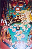 Image # 25906: Eight Ball Deluxe Early Production Plastic Playfield 
(Serial number 1007.)