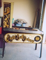 Image # 25909: Eight Ball Deluxe Early Production Cabinet - Left 
(Serial number 1007.)