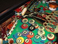 Image # 58777: Eight Ball Deluxe Prototype Game - Middle Playfield 
(Serial number EED9201.)