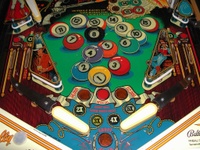 Image # 58779: Eight Ball Deluxe Prototype Game - Lower Playfield 
(Serial number EED9201.)