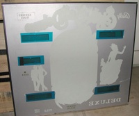 Image # 58839: Eight Ball Deluxe Prototype Game - Backglass - Reverse 
(Serial number EED9201.)