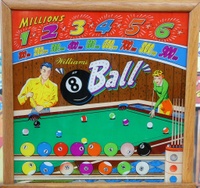Image # 47760: "8 Ball" Backglass 
(Serial number 52250.)
