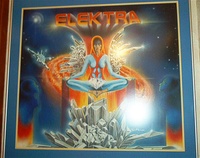 Image # 71154: Elektra Original Backglass Artwork 
(Artist is Tony Ramunni.Watercolor on posterboard.Approximate dimensions 25  inches by 28 1/2 inches, excluding metal frame.)