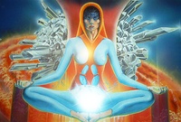 Image # 71155: Elektra Original Backglass Artwork - Detail 
(Artist is Tony Ramunni.Watercolor on posterboard.Approximate dimensions 25  inches by 28 1/2 inches, excluding metal frame.)
