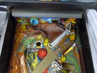 Image # 49186: Escape from the Lost World Upper Playfield 
(The playfield glass had been removed in this image.)
