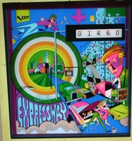 Image # 39614: Expressway Illuminated Backglass - Version #1 
(The serial number is 1530.)