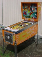 Image # 23058: Eye Of The Tiger Cabinet - Full View 
(The three black drop targets on this game are the wrong color.)
