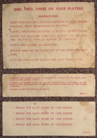 Image # 49453: Falstaff Instruction Card, Match Card, Score Card 
(From the game with serial number D65761F.)