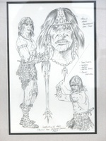 Image # 29168: Arena Original Artwork Proposal 
(Artist is Constantino Mitchell.Pencil on art paper.Dimensions 9 1/2 inches by 14 1/2 inches.)
