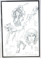 Image # 29221: Arena Original Artwork Proposal 
(Artist is Constantino Mitchell.Pencil on art paper.Dimensions 9 1/2 inches by 14 1/2 inches.)