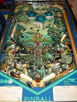 Image # 13976: Fathom Playfield 
(The three center white drop targets are not original to this game.)
