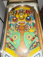Image # 80266: Fire Cracker Playfield 
(The post between the flippers was added after-factory.)
