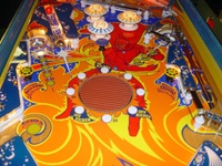 Image # 44012: Fireball Middle Playfield 
(Serial number 4436.)