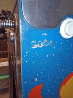 Image # 75721: Fireball German Later Production Cabinet Serial Number 
(The cabinet serial number is 5094. The backbox serial number is 5099.)