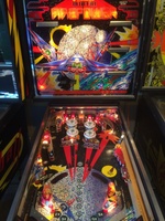 Image # 66358: Firepower Prototype Drop Target Version 
(The yellow color above each flipper inlane was changed for production games.)