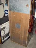 Image # 66834: Firepower Cabinet - Bottom - Ornate Masonite 
(The serial number is not fully readable due to bad stamping on the cabinet but is in the 8000 series of numbers.)