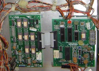 Image # 71682: Flash Gordon Inside Backbox - Vocalizer and Sounds Plus Modules 
(The modules have serial number EFG 1086.)