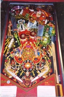 Image # 12142: Flash Gordon Early Production Playfield 
(This is from the game with serial number 1001, the first game produced.)