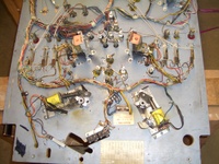 Image # 49156: Flight 2000 Under Lower Playfield 
(In this view, some hardware may have been removed. Serial number 598. Edge of playfield dated 'June 12, 1980'.)