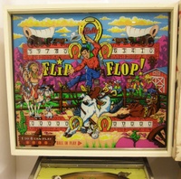 Image # 65308: Flip Flop Early Production Backglass 
(Serial number 1016.)