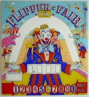 Image # 59455: Flipper Fair Sample Game - Plexiglas Backglass 
(Serial number 55042 S.)
