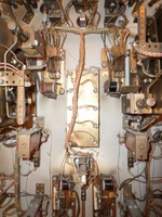 Image # 59462: Flipper Fair Production Game - Lamp Sockets 
(The ten lamp sockets are mounted to a common metal plate.)