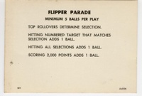 Image # 12208: Flipper Parade Score Card A-6296