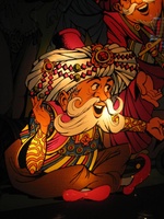 Image # 58456: Flying Carpet Illuminated Backglass - Detail