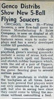 Image # 58519: Flying Saucers Billboard New Game Announcement 
(The Billboard, Dec-2-1950, page 79)