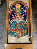 Image # 82719: Around the World Illuminated Playfield 
(The owner stated he has had this game since the early 1960s.)
