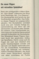 Image # 22563: Four Seasons German Press Release, Page 1 
(From the German operator magazine Automaten Markt, November 1968.)