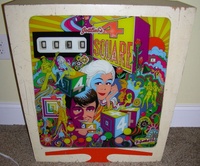 Image # 40354: 4 Square Sample Game - Backglass 
(Serial number 01003 S.)
