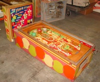 Image # 45407: Four Stars Cabinet - Left 
(The playfield has been stripped of nearly all of its components.)