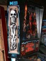Image # 64154: Mary Shelley's Frankenstein Backbox - Data East Logo 
(Serial number 117276.)