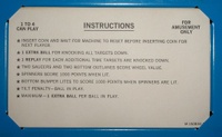 Image # 17158: Freedom Early Production Instruction Card 
(This image is from the game with serial number 1100.)