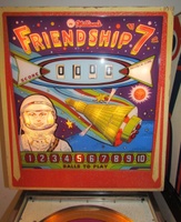 Image # 52506: Friendship "7" Backbox 
(The backbox shown here has a reproduction backglass but is included to show its other features.)
