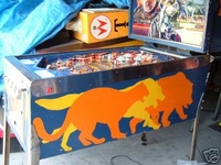 Image # 29647: Frontier Cabinet - Right 
(The center stand-up target shown here is not original to this game.)