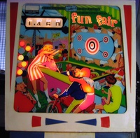Image # 43593: Fun Fair Unmarked Extra Ball Lights 
(The five lighted balloons on the left each represent an earned extra ball.)