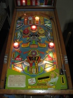 Image # 54420: Fun-Fair Illuminated Playfield 
(The lockdown bar is not original to this game but appears to be the same style. Serial number 2161.)